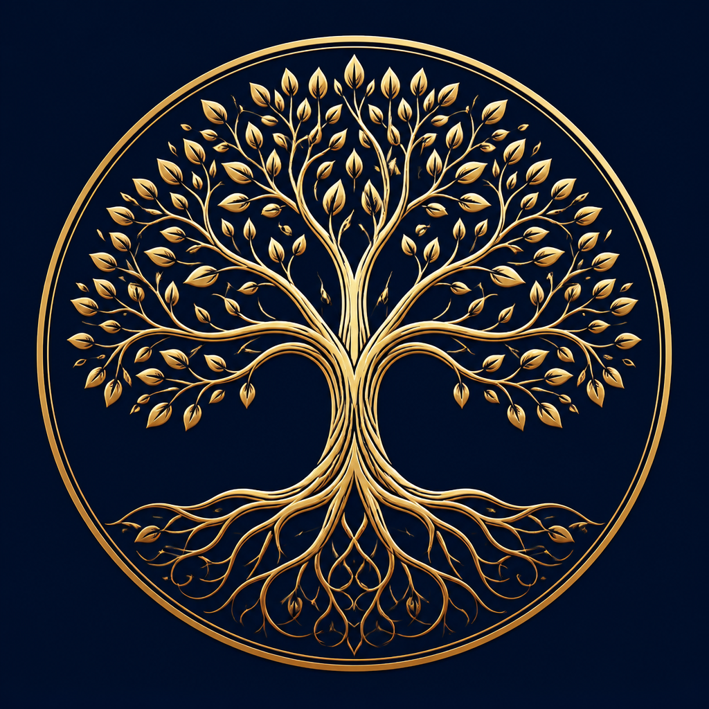 ORRETO circular tree of life emblem